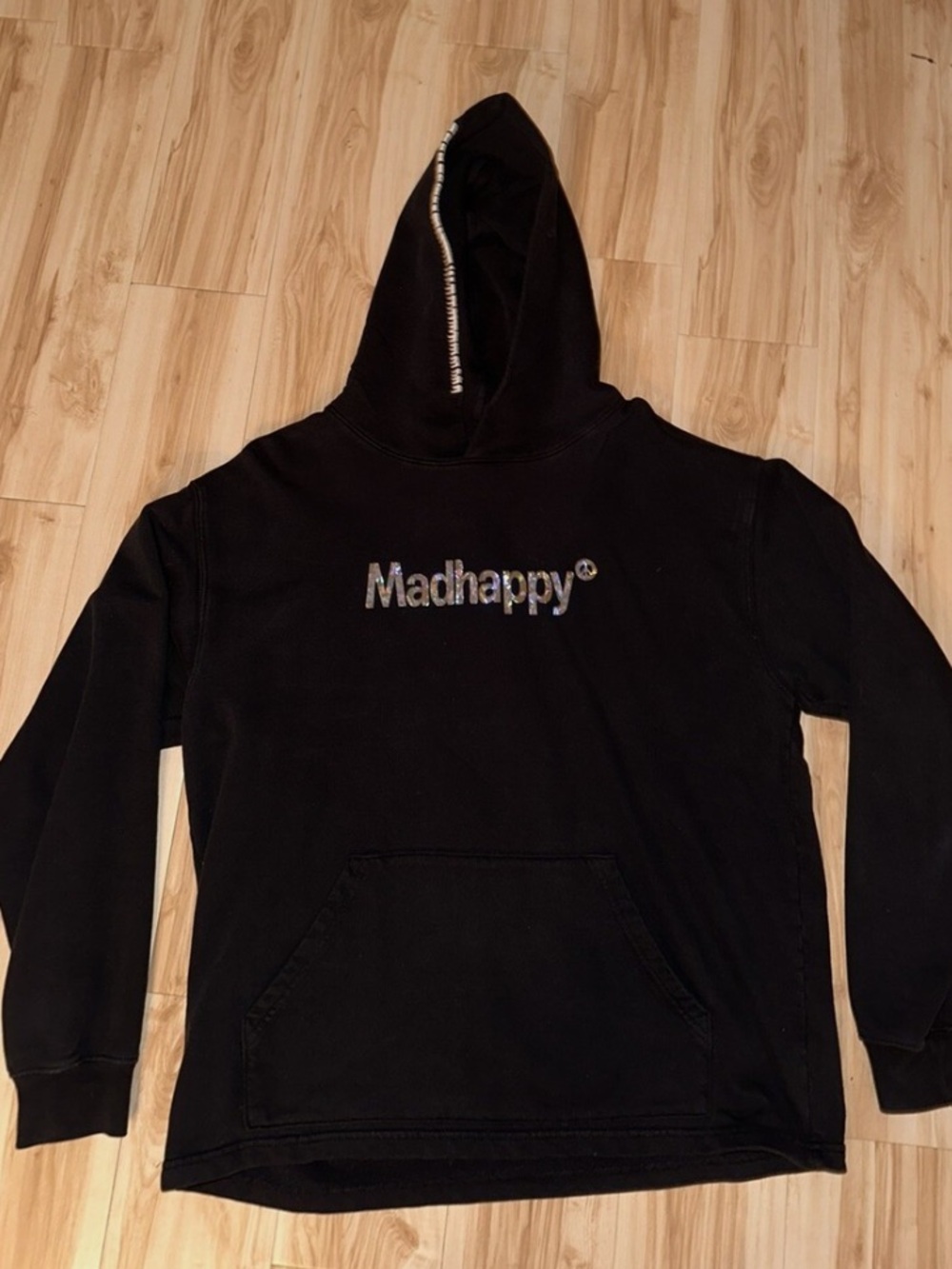 Madhappy Black Hoodie with Reflective Logo
